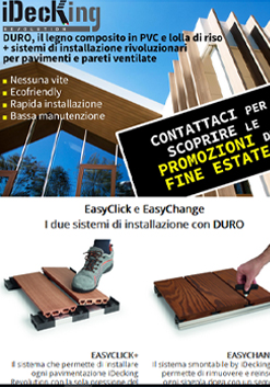 Scopri di più sull'articolo Legno composito iDecking per pavimenti e facciate ventilate in promozione