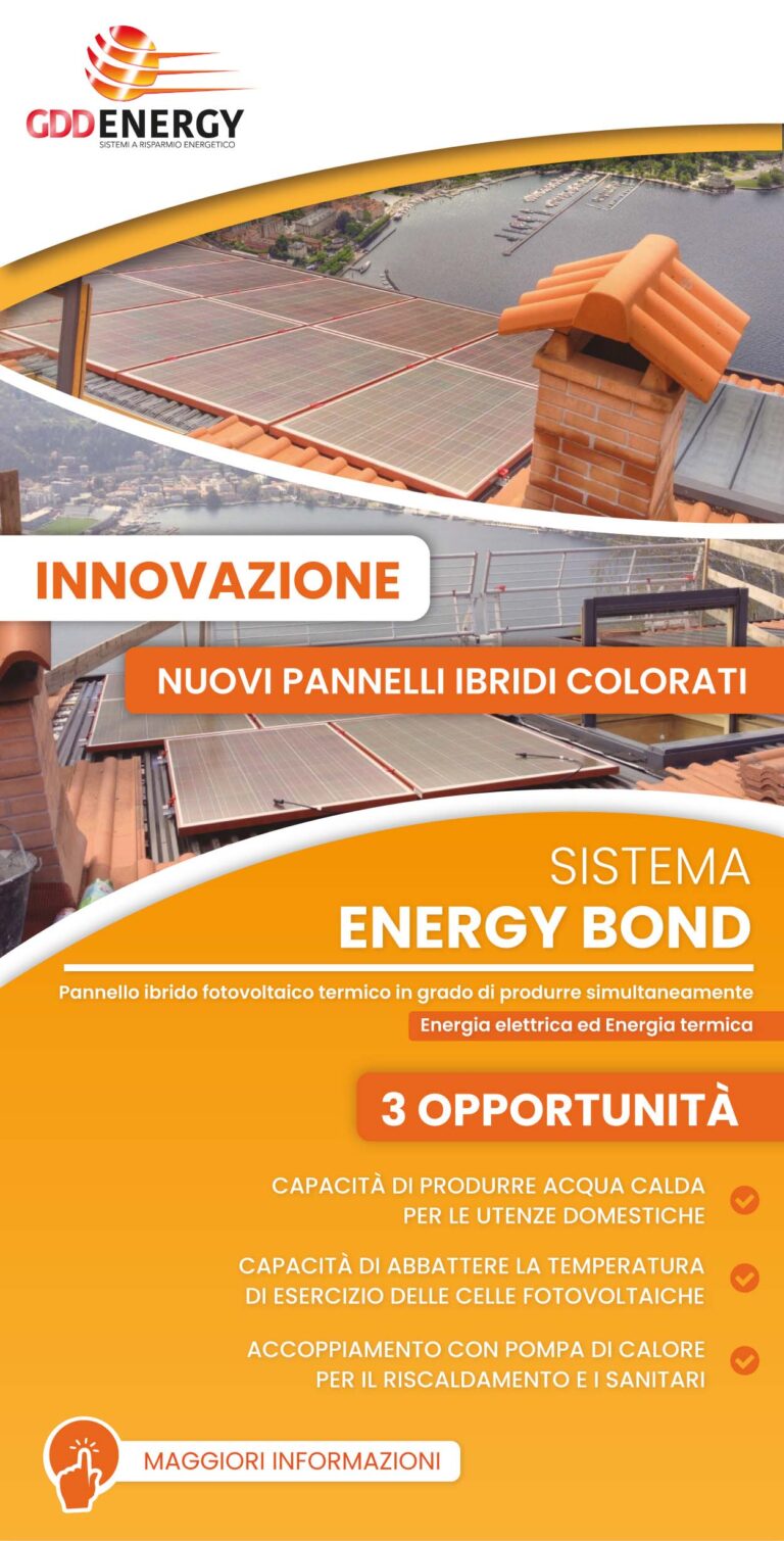 Scopri di più sull'articolo Pannello ibrido fotovoltaico termico Energy Bond