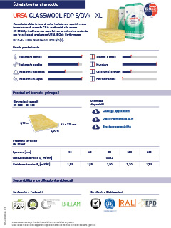 Scheda tecnica URSA GLASSWOOL FDP 5 DVk XL