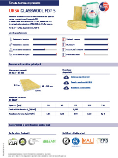 Scheda tecnica URSA GLASSWOOL FDP 5