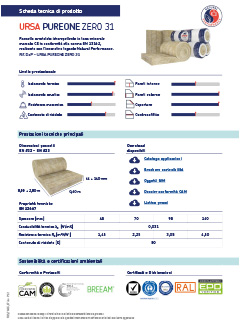 Scheda tecnica URSA PUREONE ZERO31