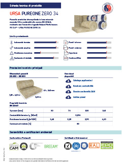 Scheda tecnica URSA PUREONE ZERO34