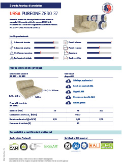 Scheda tecnica URSA PUREONE ZERO37