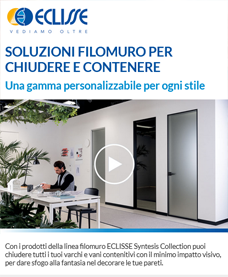 Scopri di più sull'articolo Soluzioni filomuro ECLISSE per chiudere e contenere